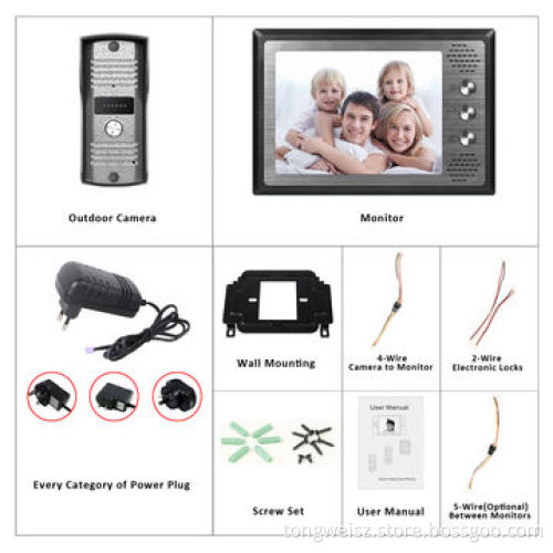 Security System, 8-inch TFT High Resolution Screen, 700TVL CMOS Camera, from China FactoryNew